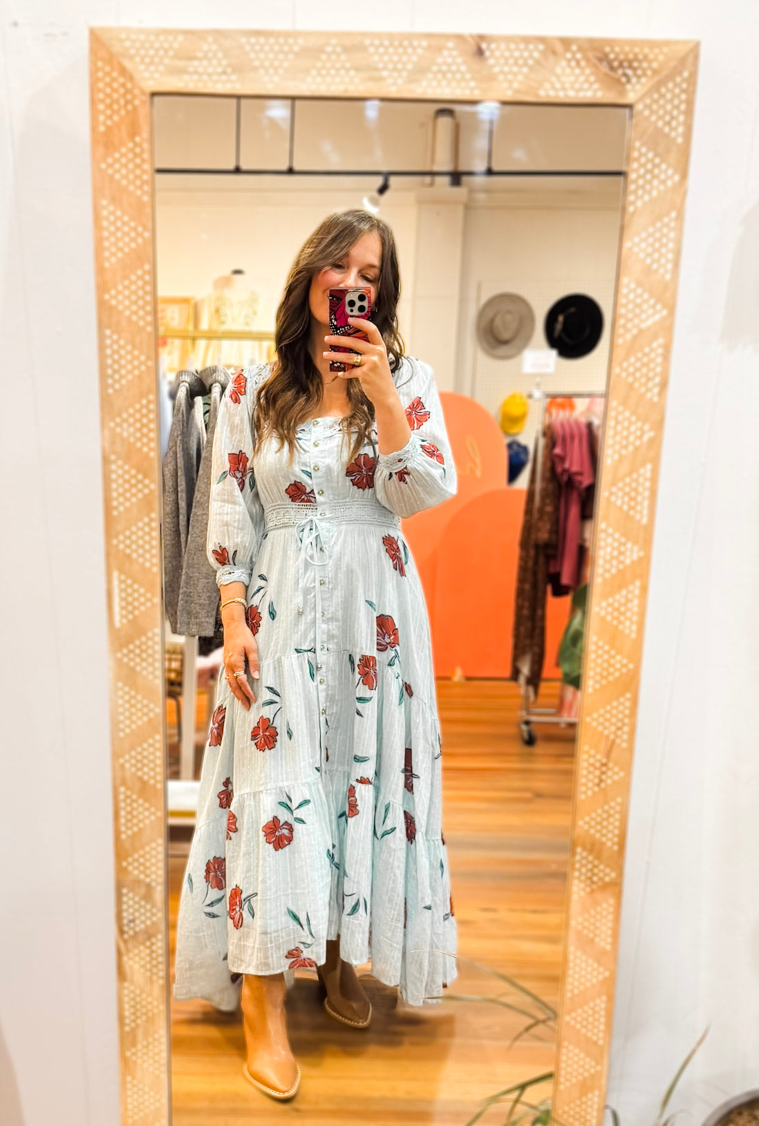 Women's Free People Morning Meadows Maxi Dress Large Pastel Blue Combo Women's Free People Morning Meadows Maxi Dress Large Pastel Blue Combo