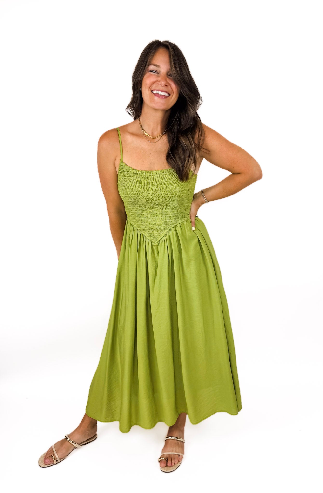 basque waist dress green Vintage Basque Waist Emerald Satin Long Prom Ball Gown