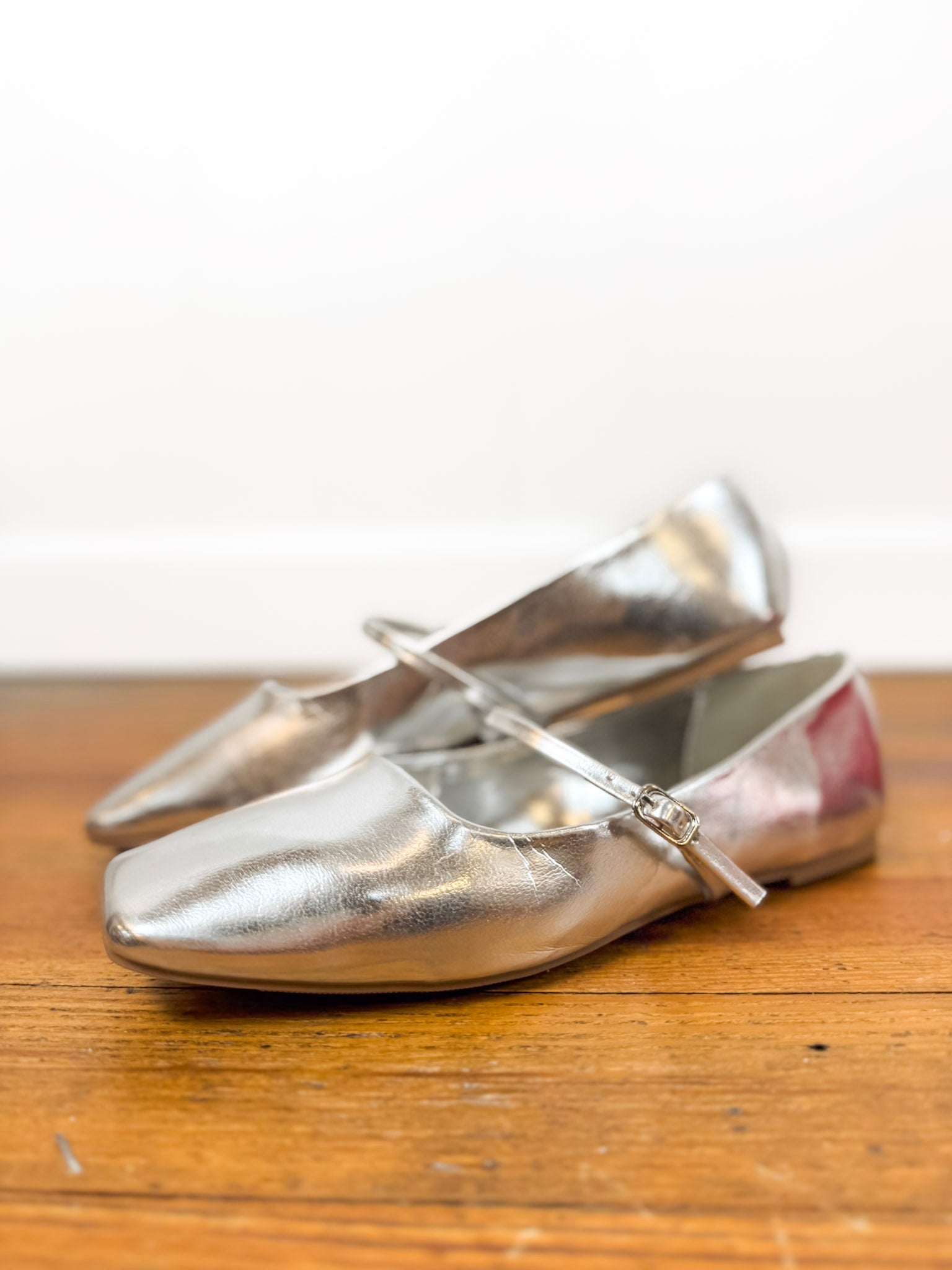Mary Jane Ballet Flat ((Silver)) 6