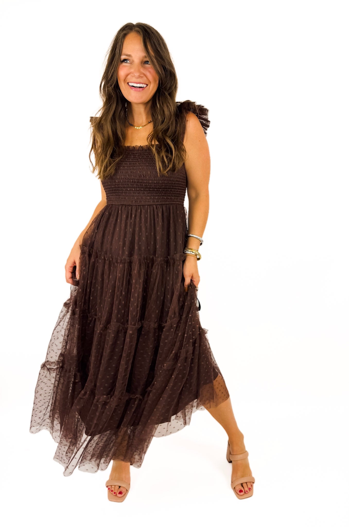 Mocha Dress – Flower Wild