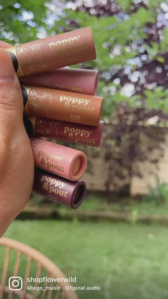 
                  
                    Load and play video in Gallery viewer, Poppy &amp;amp; Pout Tinted Lip Balm ((6 options))
                  
                