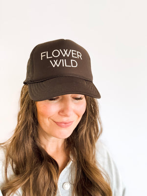 
                  
                    Flower Wild Trucker Hat ((Black & White))
                  
                