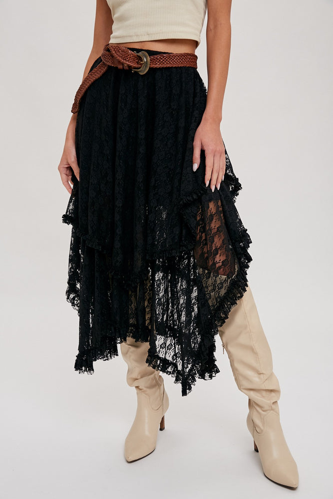 
                  
                    Courtney Lace Skirt ((black))
                  
                