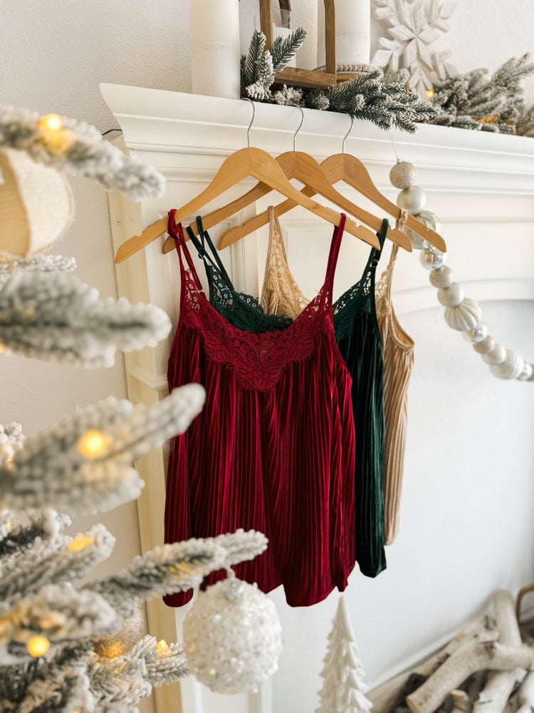 
                  
                    Velvet & Lace Cami ((Red))
                  
                