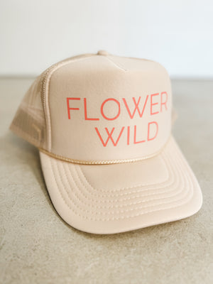 
                  
                    Flower Wild Trucker Hat ((khaki + peach))
                  
                