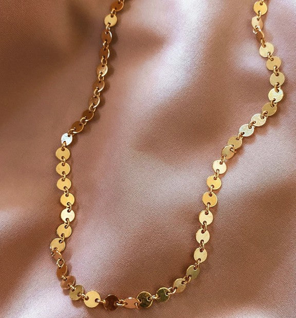 14k Gold Luxe Disc Necklace