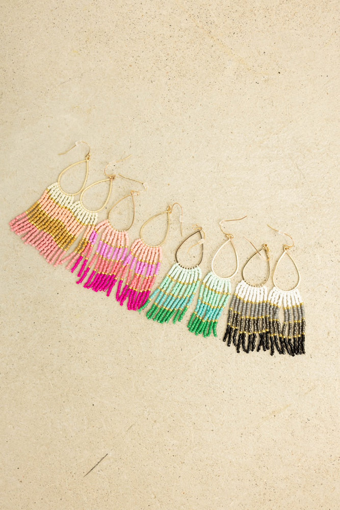 
                  
                    Fringe with Benefits Earrings ((Pink))
                  
                