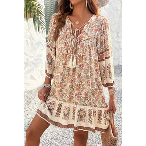 
                  
                    Garden Mini Dress (Beige)
                  
                