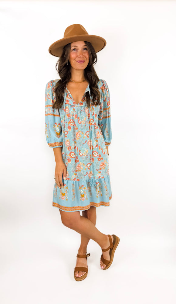 
                  
                    Garden Mini Dress (Sky)
                  
                