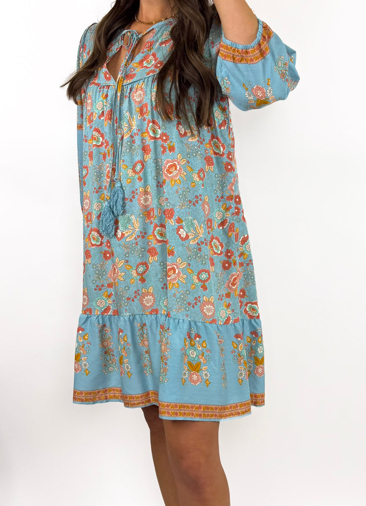 
                  
                    Garden Mini Dress (Sky)
                  
                