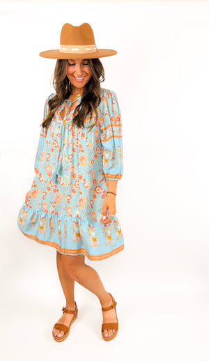 
                  
                    Garden Mini Dress (Sky)
                  
                