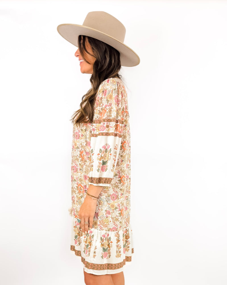 
                  
                    Garden Mini Dress (Beige)
                  
                