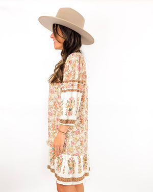 
                  
                    Garden Mini Dress (Beige)
                  
                