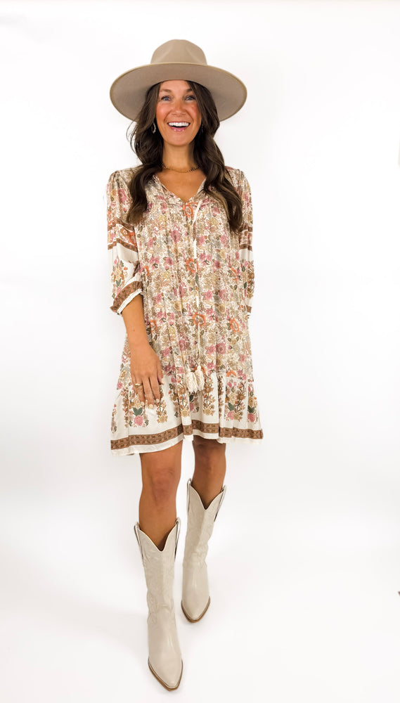 
                  
                    Garden Mini Dress (Beige)
                  
                