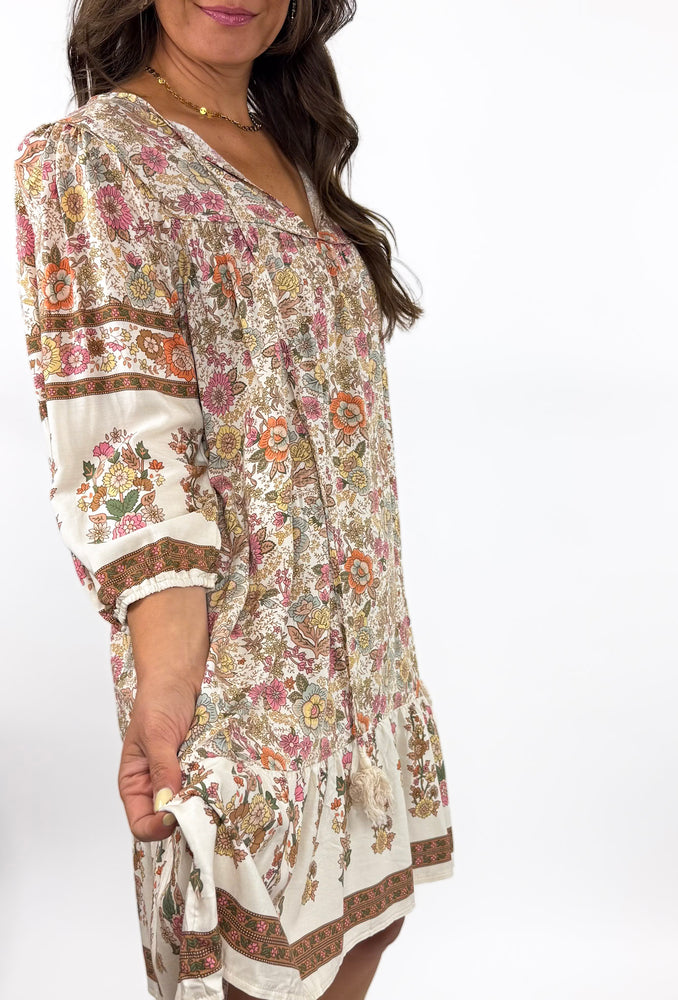 
                  
                    Garden Mini Dress (Beige)
                  
                