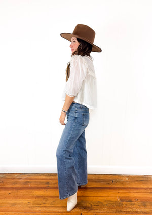 
                  
                    The Staple Wide Leg Denim
                  
                