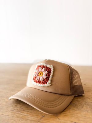 
                  
                    Granny Square Trucker Hat (Cream)
                  
                