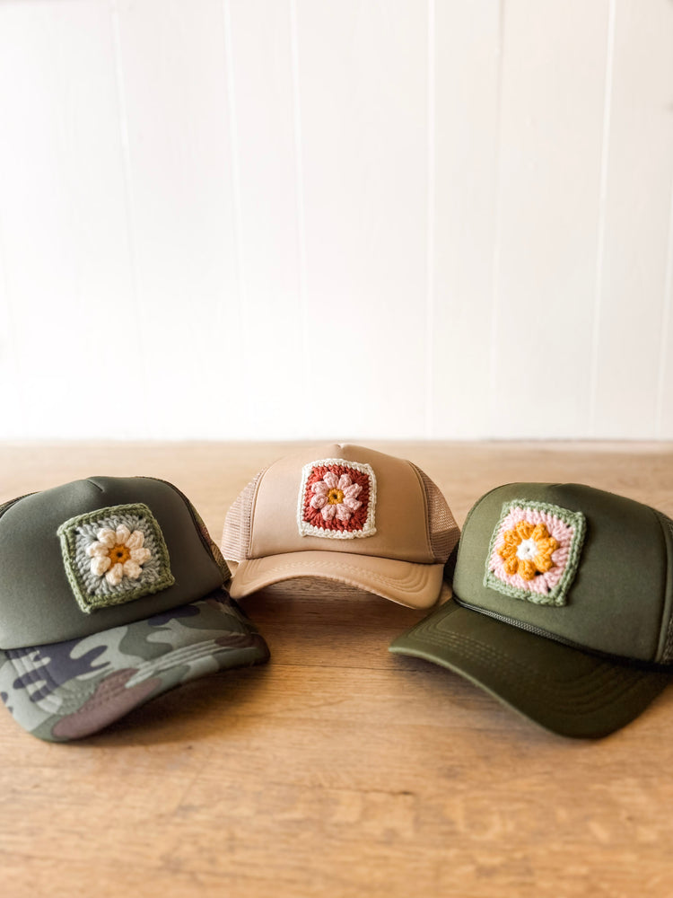 
                  
                    Granny Square Trucker Hat (Cream)
                  
                