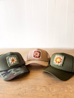
                  
                    Granny Square Trucker Hat (Cream)
                  
                