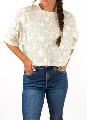 
                  
                    Floral Lace Tee
                  
                