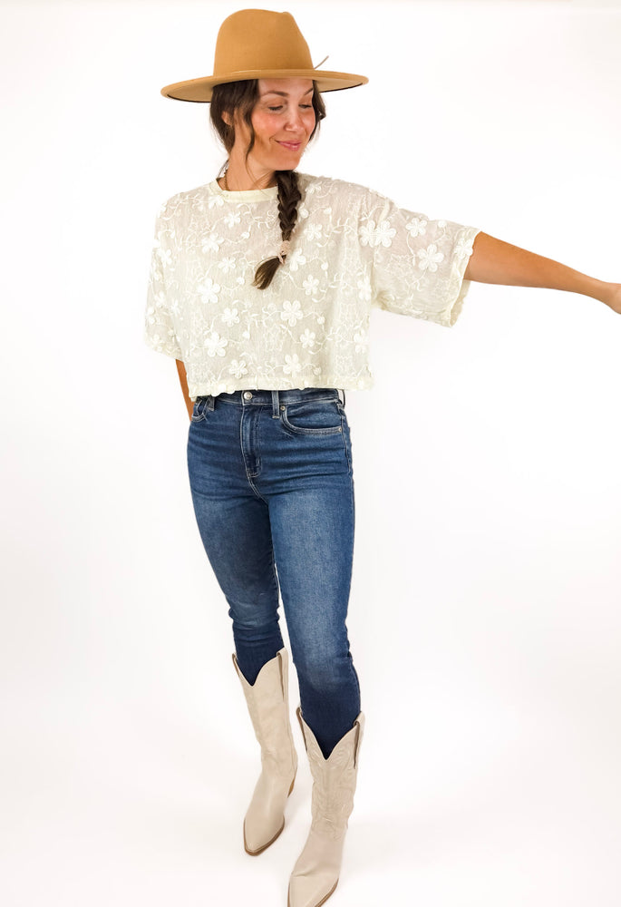 
                  
                    Floral Lace Tee
                  
                