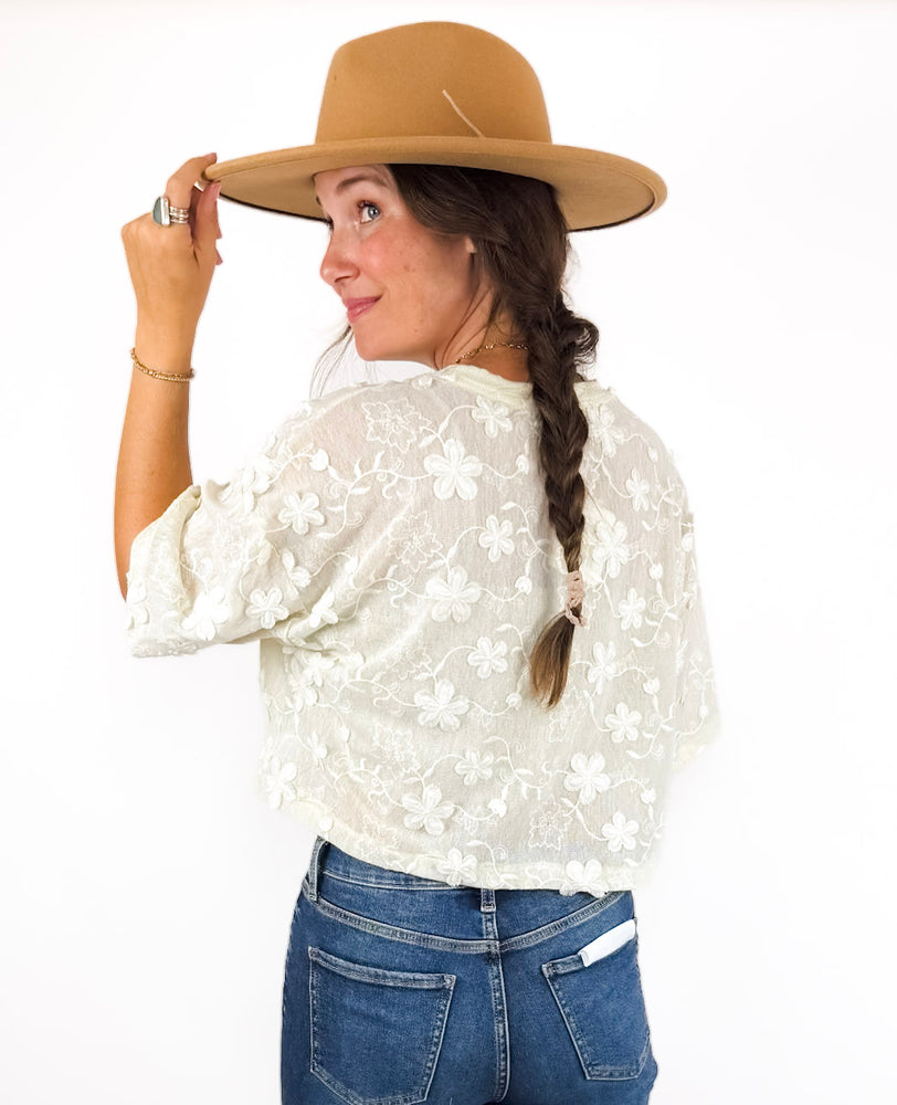 
                  
                    Floral Lace Tee
                  
                