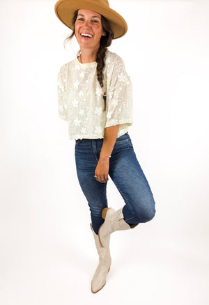 
                  
                    Floral Lace Tee
                  
                
