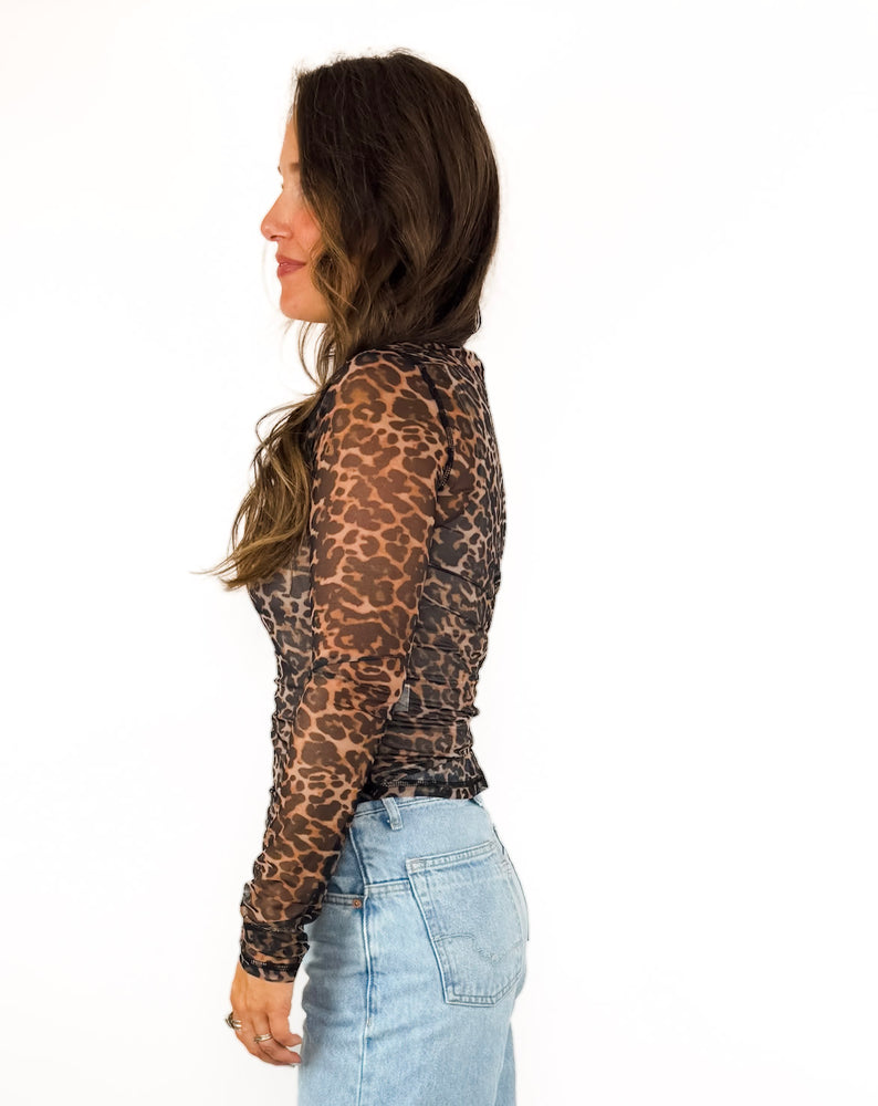 
                  
                    Jill Mesh Leopard Top
                  
                