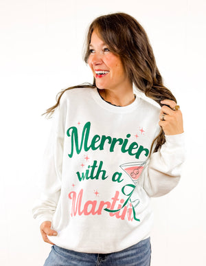 
                  
                    Merrier Mith a Martini Sweatshirt
                  
                