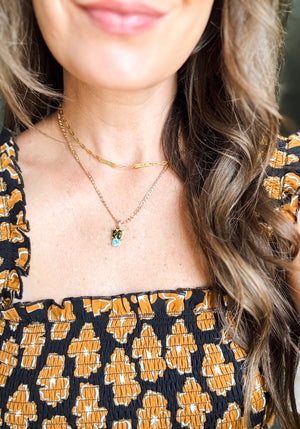
                  
                    Drop Stone Necklace
                  
                
