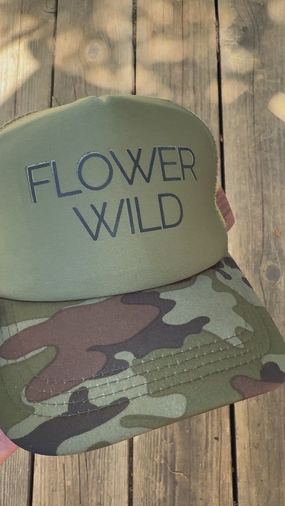 
                  
                    Load and play video in Gallery viewer, Flower Wild Camo Trucker Hat
                  
                
