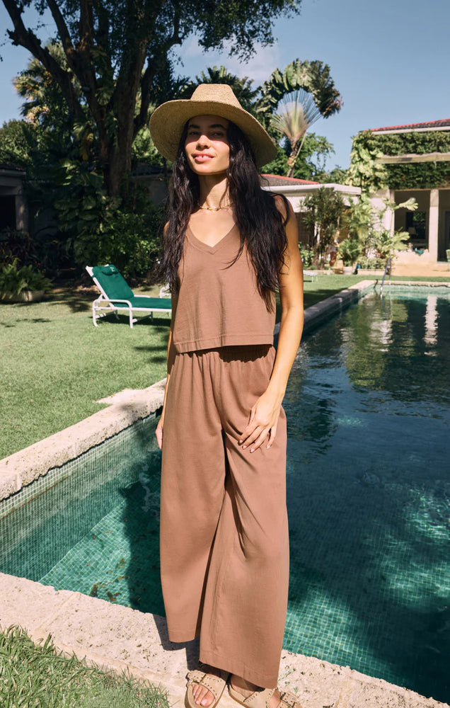 
                  
                    Sloane V-neck Tank - Teakwood
                  
                