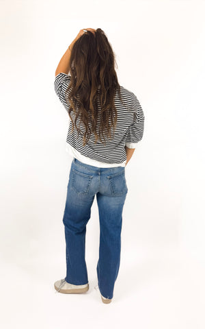 
                  
                    Weekend Stripe Tee (Black)
                  
                