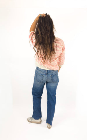 
                  
                    Weekend Stripe Tee (Pink)
                  
                