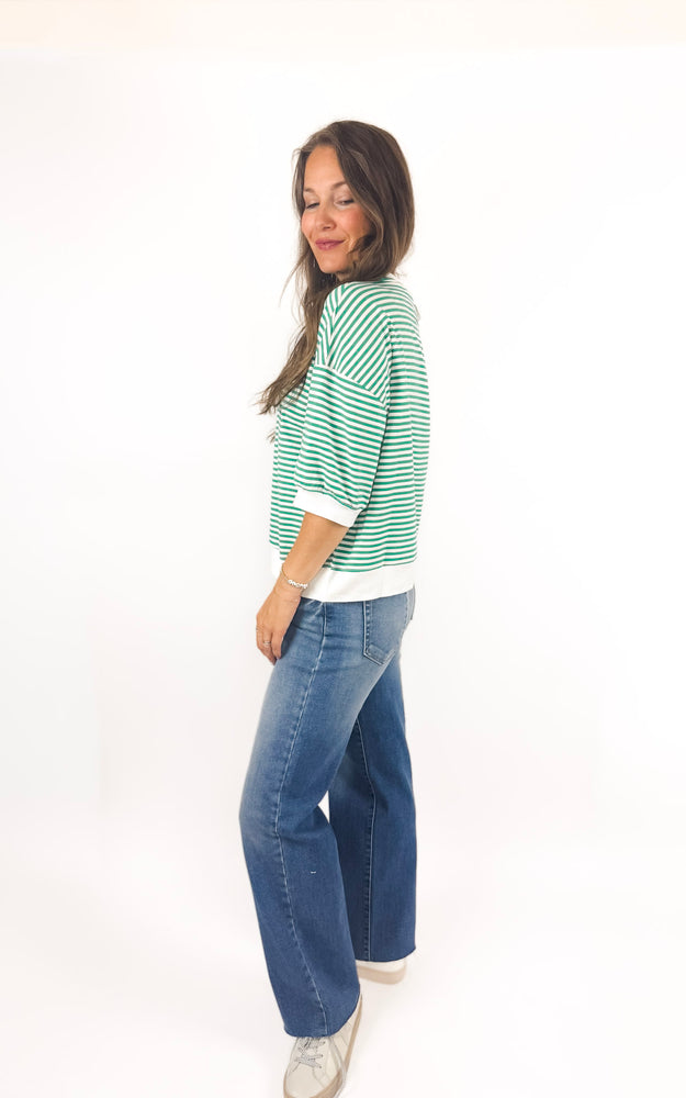 
                  
                    Weekend Stripe Tee (Apple)
                  
                