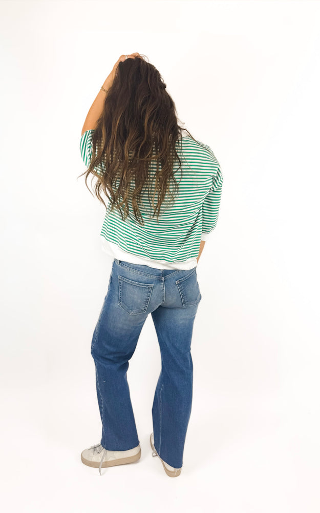 
                  
                    Weekend Stripe Tee (Apple)
                  
                