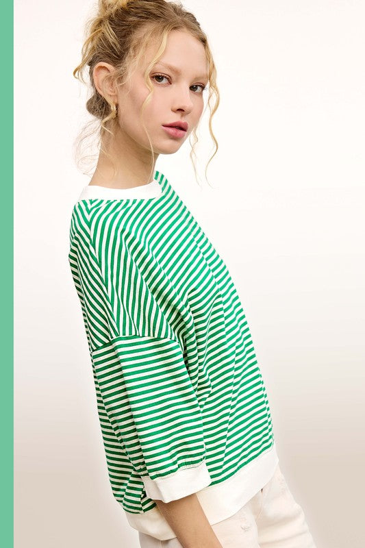 
                  
                    Weekend Stripe Tee (Apple)
                  
                