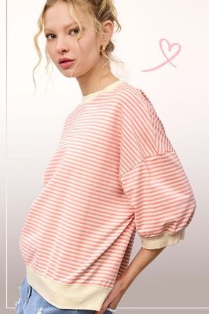 
                  
                    Weekend Stripe Tee (Pink)
                  
                