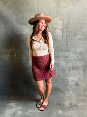 
                  
                    Tweed Mini Skirt
                  
                
