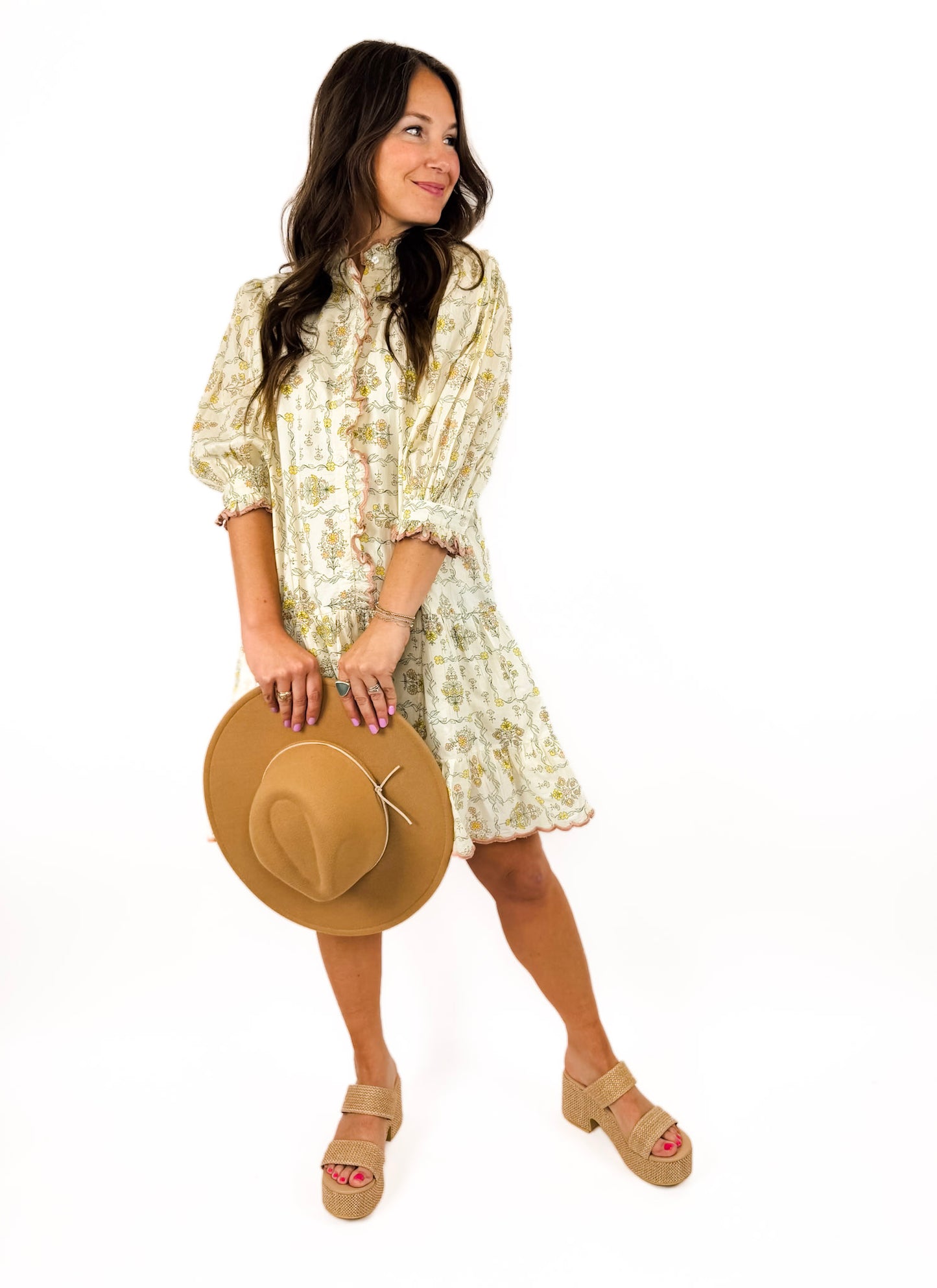 Trellis Flowers Dress Medium Trellis Flowers Dress Medium