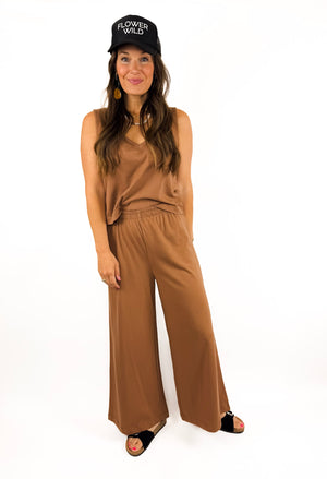 
                  
                    Sloane V-neck Tank - Teakwood
                  
                