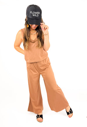 
                  
                    Sloane V-neck Tank - Teakwood
                  
                