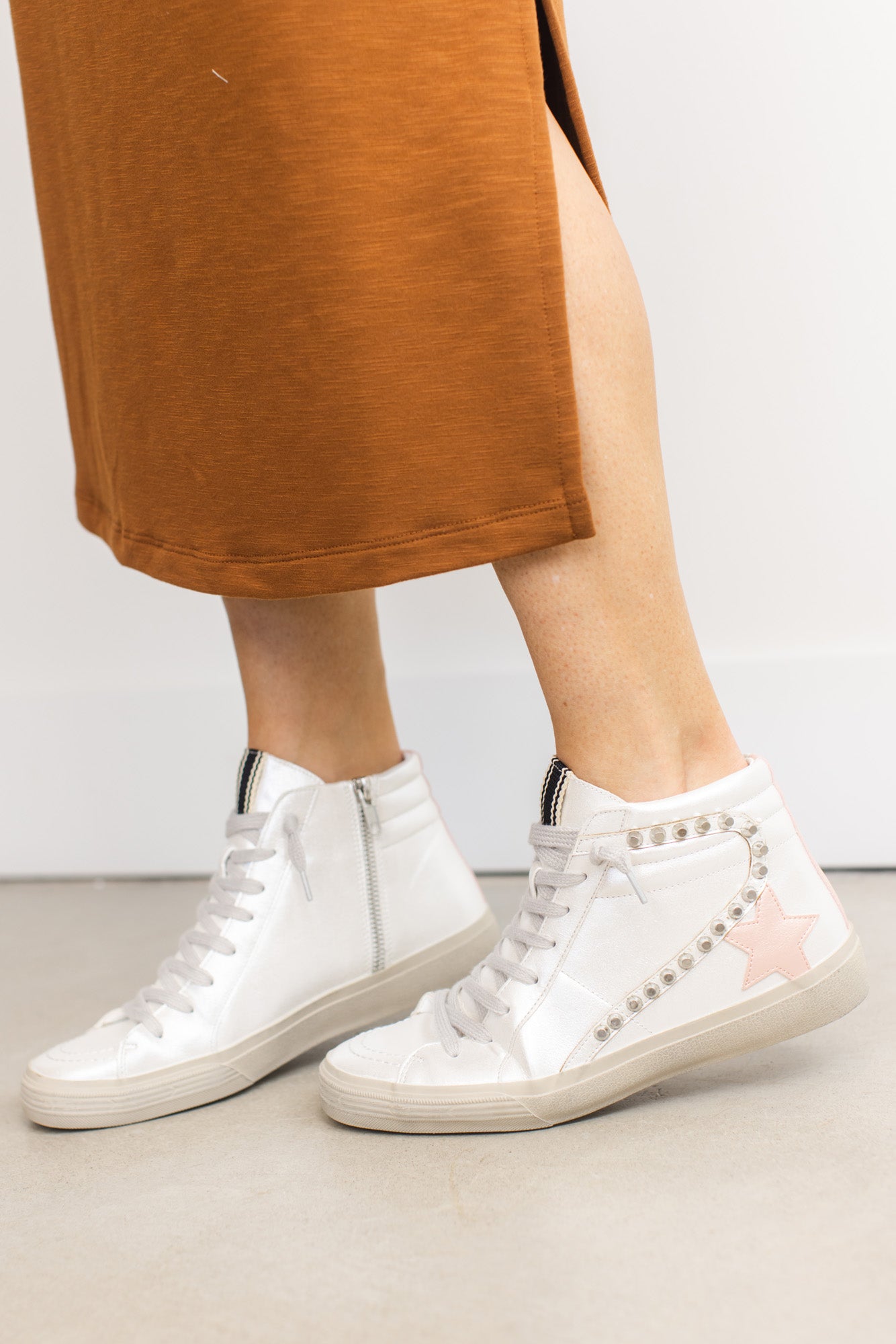 Pearl Pink High-Top Star Sneaker – Flower Wild