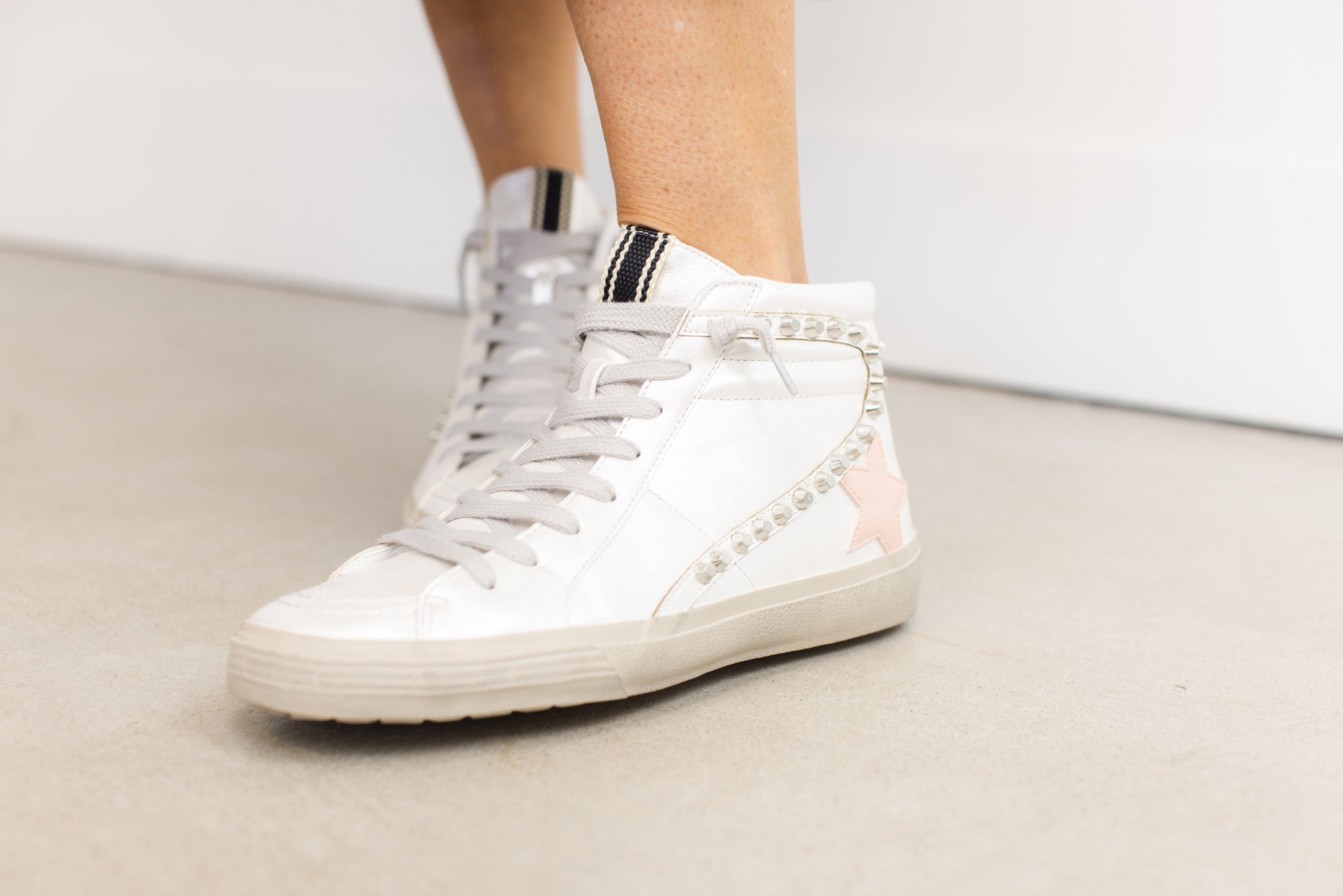 Pearl Pink High-Top Star Sneaker – Flower Wild