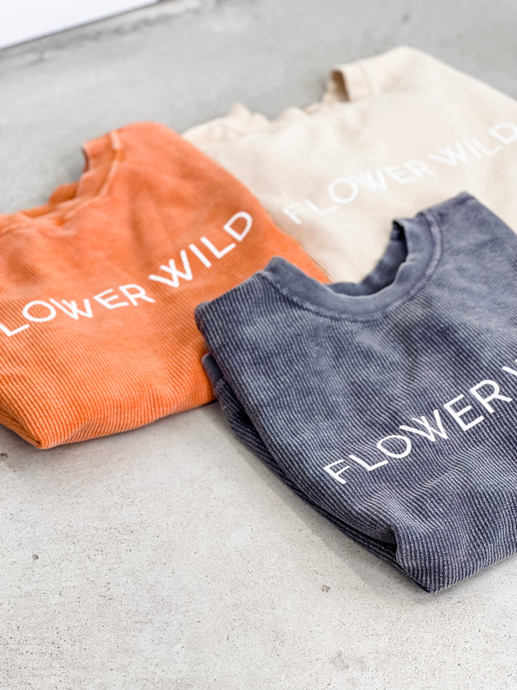 
                  
                    Flower Wild Corded Sweatshirt ((Orange))
                  
                