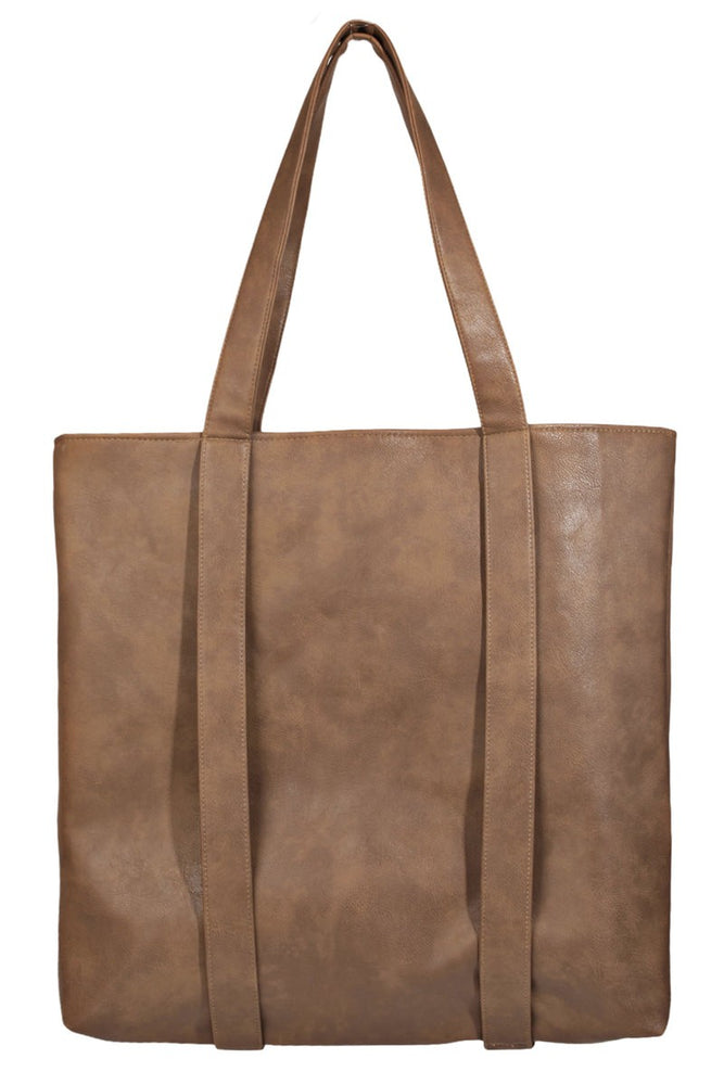 
                  
                    The Hat Tote ((brown vegan leather))
                  
                