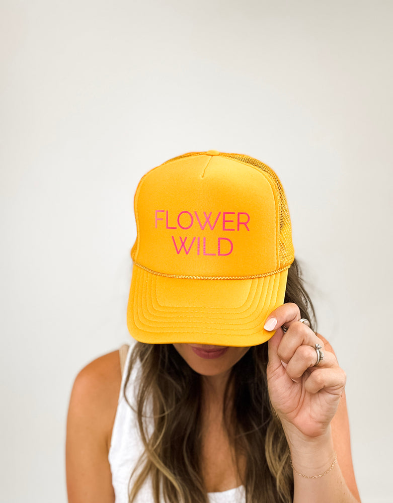 
                  
                    Flower Wild Trucker Hat ((yellow+pink))
                  
                